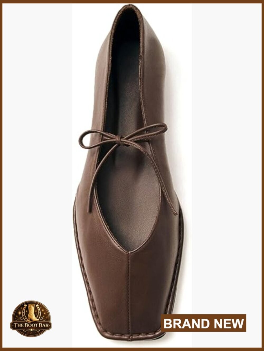 Lace Up Ballet Flats Square Toe Slip On Comfy Casual Office Shoes
